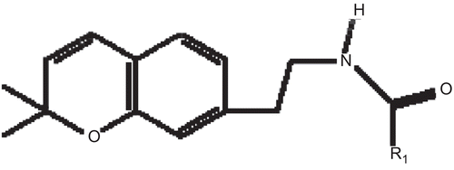 Figure 1.  Strucuture of chromene amide 1 where R1=CH3