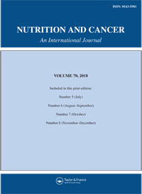 Cover image for Nutrition and Cancer, Volume 70, Issue 8, 2018