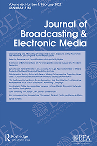 Cover image for Journal of Broadcasting & Electronic Media, Volume 66, Issue 1, 2022