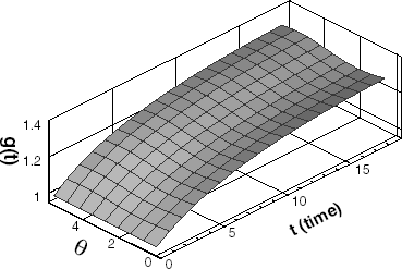 FIGURE 3 Exact interface shape of ice.