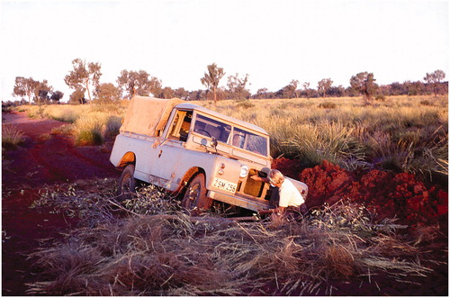 Figure 3. Bogged—Betsy Gould, Warburton area, Western Australia, late 1960s (Photograph: Dick Gould).