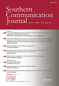 Cover image for Southern Communication Journal, Volume 85, Issue 3, 2020