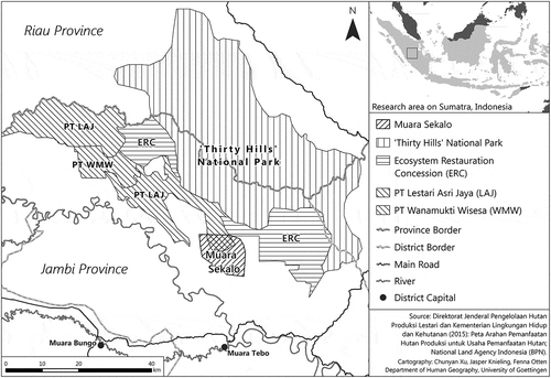 Figure 1. Research area: the thirty-hill landscape.