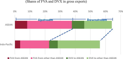 Figure 2. GVC participation ratio, 2019: comparison between ASEAN and Indo-Pacific