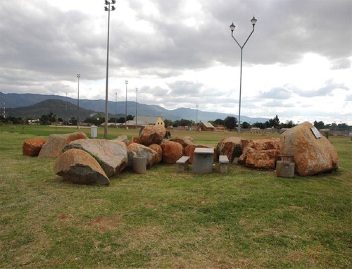 Figure 8. Boulders and stone tables used for informal meeting spaces.