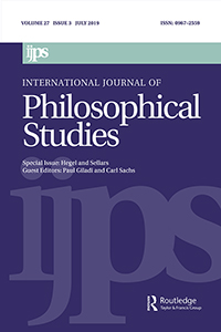 Cover image for International Journal of Philosophical Studies, Volume 27, Issue 3, 2019