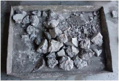 Figure 1. Waste concrete pieces used for making recycled coarse aggregates