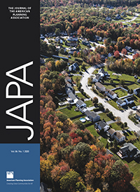 Cover image for Journal of the American Planning Association, Volume 86, Issue 1, 2020