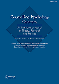 Cover image for Counselling Psychology Quarterly, Volume 34, Issue 3-4, 2021