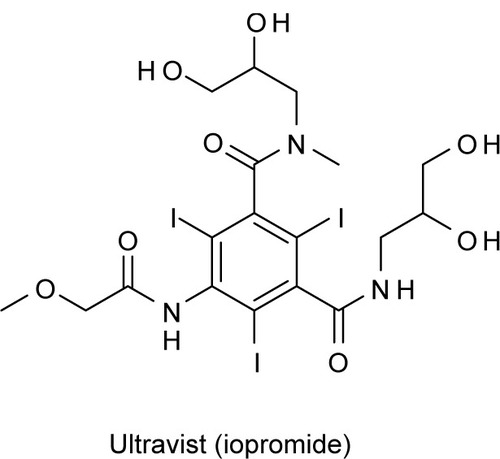 Figure 3 Chemical structure of Ultravist (iopromide), a contrast agent used in X-ray computed tomography.