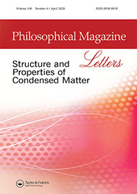 Cover image for Philosophical Magazine Letters, Volume 100, Issue 4, 2020