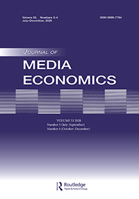 Cover image for Journal of Media Economics, Volume 33, Issue 3-4, 2020