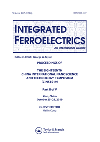 Cover image for Integrated Ferroelectrics, Volume 207, Issue 1, 2020