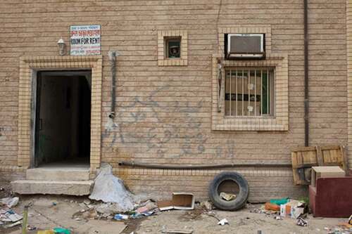 Figure 3. Outside migrants’ apartment building in Abbasiya, Jleeb Al-Shuyoukh, Kuwait.