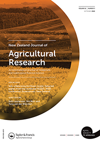 Cover image for New Zealand Journal of Agricultural Research, Volume 61, Issue 3, 2018