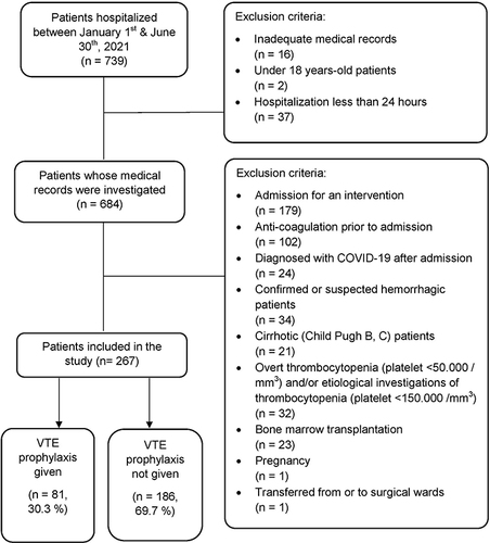 Figure 1 Flow diagram of the patients included and excluded.