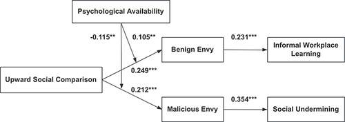 Figure 1 The path analysis results of model.