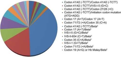 Figure 1 Type of genotype in beta-thalassemia patients.