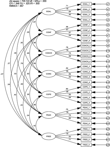 Figure 2. Confirmatory Factor Analysis First-Order Modified ACSI