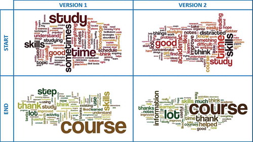 Figure 4. Word clouds of participants’ comments created with Wordle