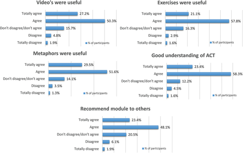 Figure 2. Results of the content evaluation statements.