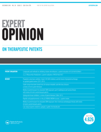 Cover image for Expert Opinion on Therapeutic Patents, Volume 26, Issue 12, 2016