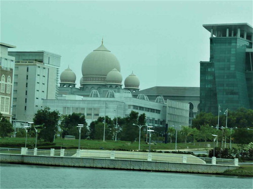 Figure 5. Putrajaya: Government buildings with integrated landscaping by the lake in the administrative center (photo Ian Douglas)