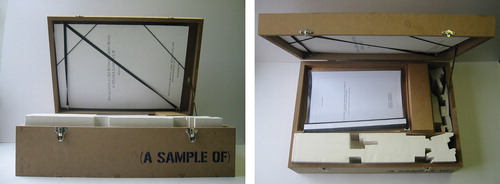 Figure 1a and 1b Home no.7 (a sample of): the box and its contents. Source: Ersi Ioannidou.