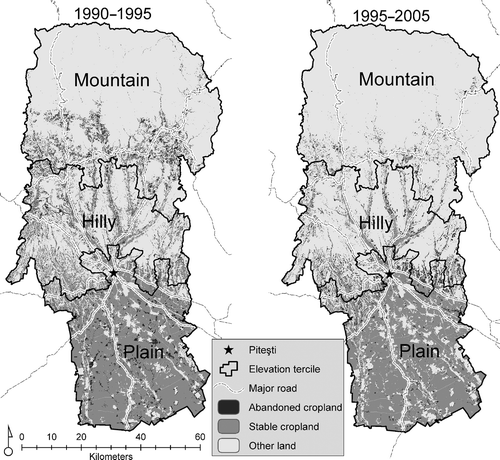 Figure 2. Spatial patterns of cropland abandonment.