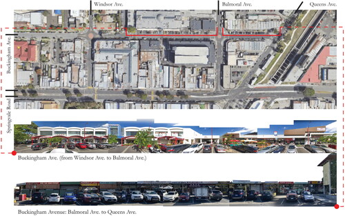 Figure 12. Streetscape of Buckingham Avenue, Google Maps. Photographs by authors.