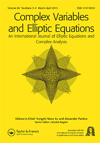 Cover image for Complex Variables and Elliptic Equations, Volume 60, Issue 4, 2015