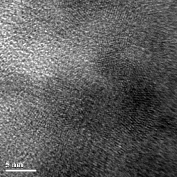 Figure 7. High-magnification HRTEM image of CdS nanoparticles. Note: Scale bar = 5 nm.