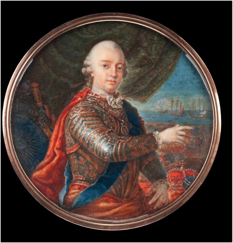 Figure 5 Miniature of Charles Edward Stuart, styled as King Charles III, after the portrait by Laurent Pécheux, c.1770(Tansey Collection)