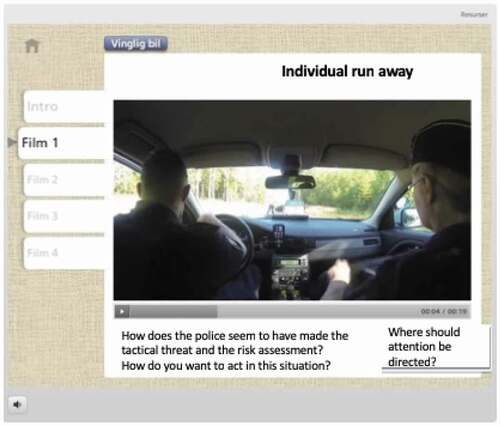 Figure 1. Example from a virtual vehicle stop where a person runs away.