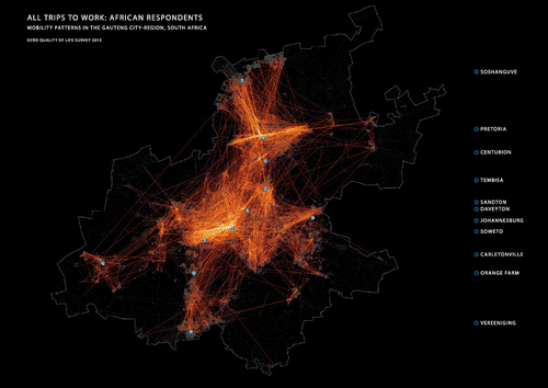 Figure 1. Trips to work by African respondents.