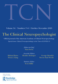 Cover image for The Clinical Neuropsychologist, Volume 34, Issue 7-8, 2020