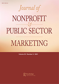 Cover image for Journal of Nonprofit & Public Sector Marketing, Volume 33, Issue 5, 2021