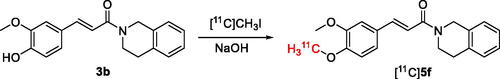 Scheme 2. Radiosynthesis of [11C]5f. Reagents and conditions: NaOH, DMF, 100 °C, 3 min.