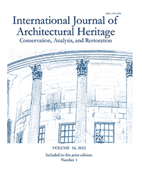 Cover image for International Journal of Architectural Heritage, Volume 16, Issue 1, 2022