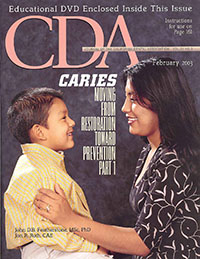Cover image for Journal of the California Dental Association, Volume 31, Issue 2, 2003
