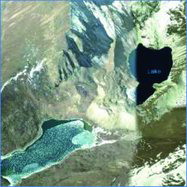 Figure 7. Cascaded Lakes 58 and 59 (Google Earth, Digital Globe).