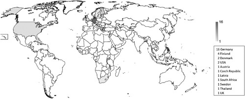 Figure 2. Geographic distribution of included studies.