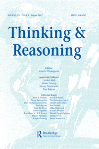 Cover image for Thinking & Reasoning, Volume 23, Issue 3, 2017
