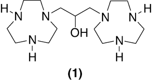Figure 1.  Structure of 1,3-bis(TACN)-2-propanol.