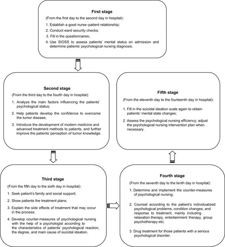 Figure 1 Stages of mental clinical nursing pathway.