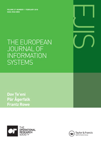 Cover image for European Journal of Information Systems, Volume 27, Issue 1, 2018