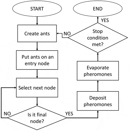 Figure 3. Ant colony optimization algorithm.