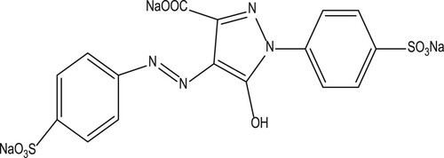 Figure 2. Chemical structure of Tartrazine.