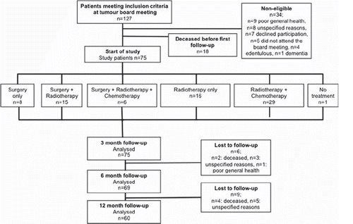 Figure 1. Study population flow chart with treatment regimens and patients lost to follow-up.
