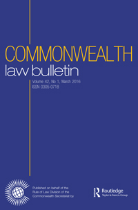 Cover image for Commonwealth Law Bulletin, Volume 42, Issue 1, 2016